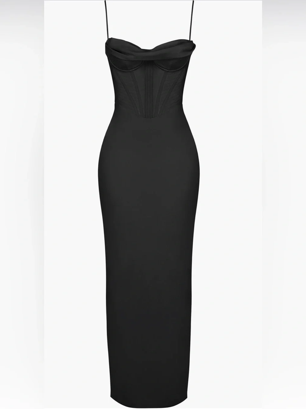 House of CB Black Satin Corset Dress - Picture 4 of 13